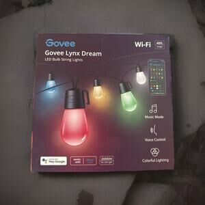 GOVEE Lynx Dream 48' Outdoor Plug-In LED Smart Edison Wi-Fi String Light